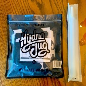 🦄RARE🦄 Limited Edition HydroJug Cow print sleeve & straw bundle